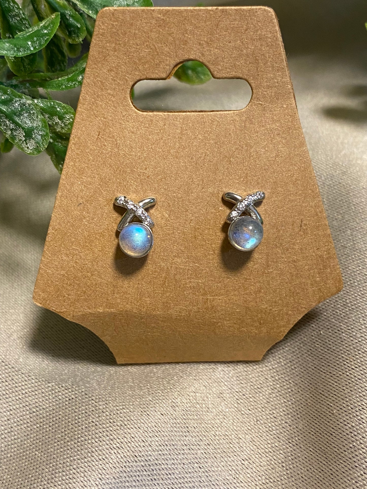 Labradorite Stud Earrings