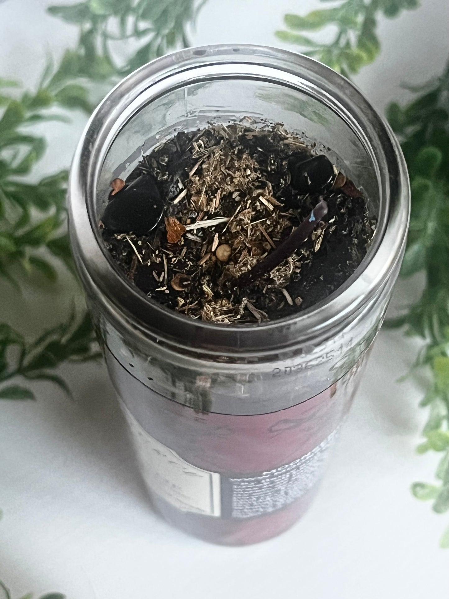 Back to Source- Reversal Ritual Candle with Obsidian and Herbs