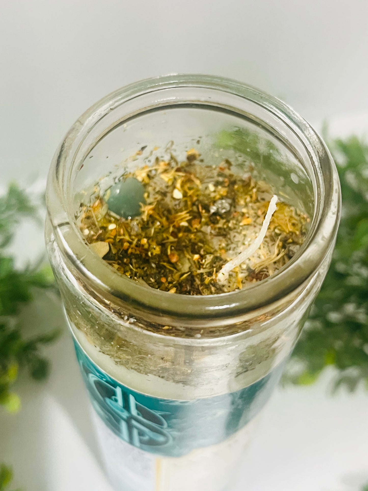 Client & Sales Magnet - Ritual Candle with Crystals and Herbs