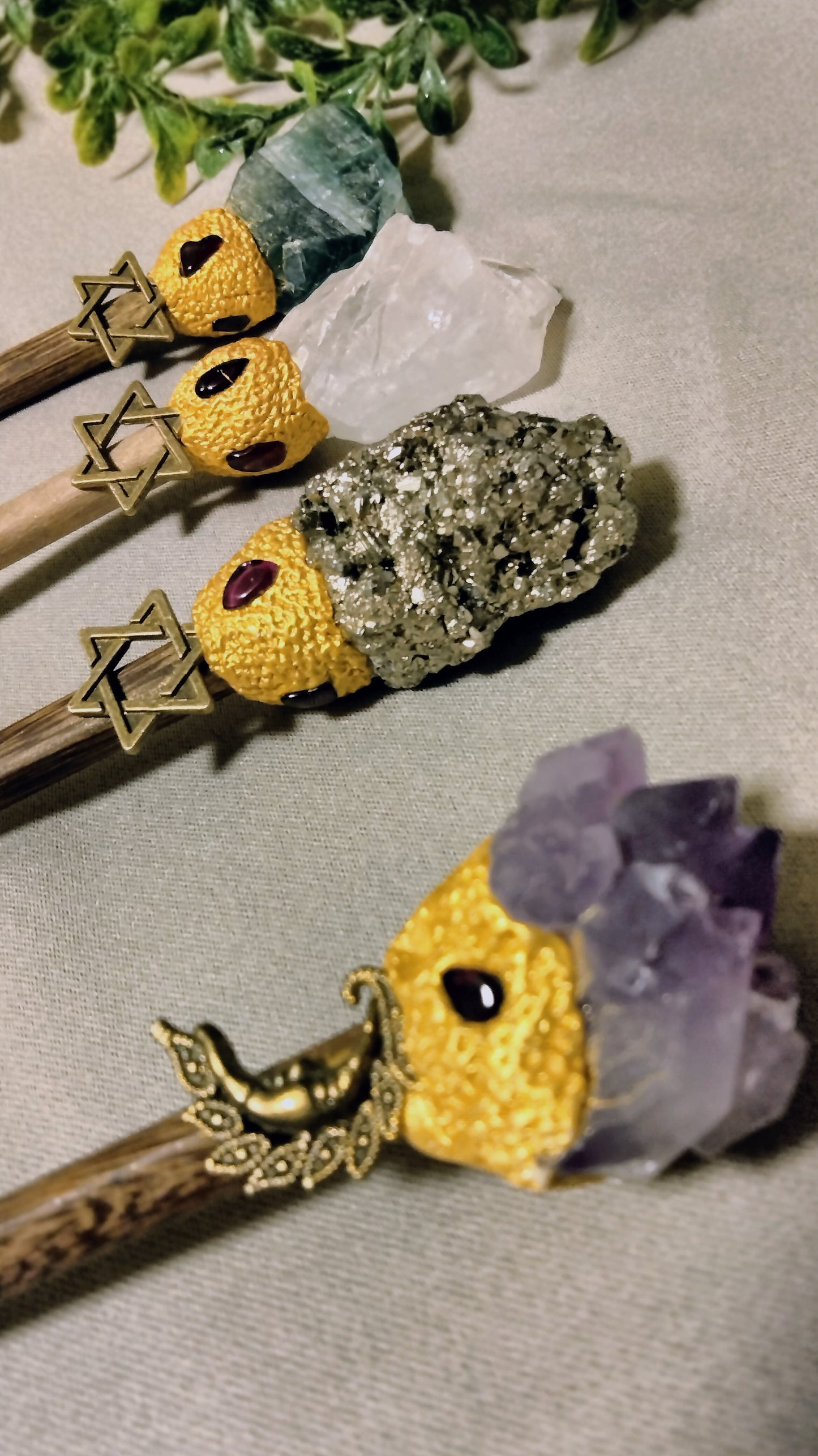 Wood Wand with Crystal - Moonsence