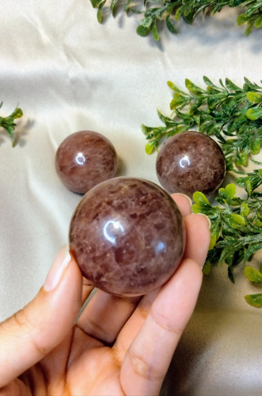 Strawberry Quartz Mini Sphere - Moonsence