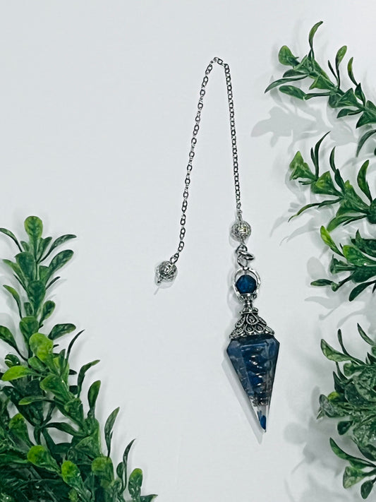 Lapis Lazuli Chip Pendulum with Copper