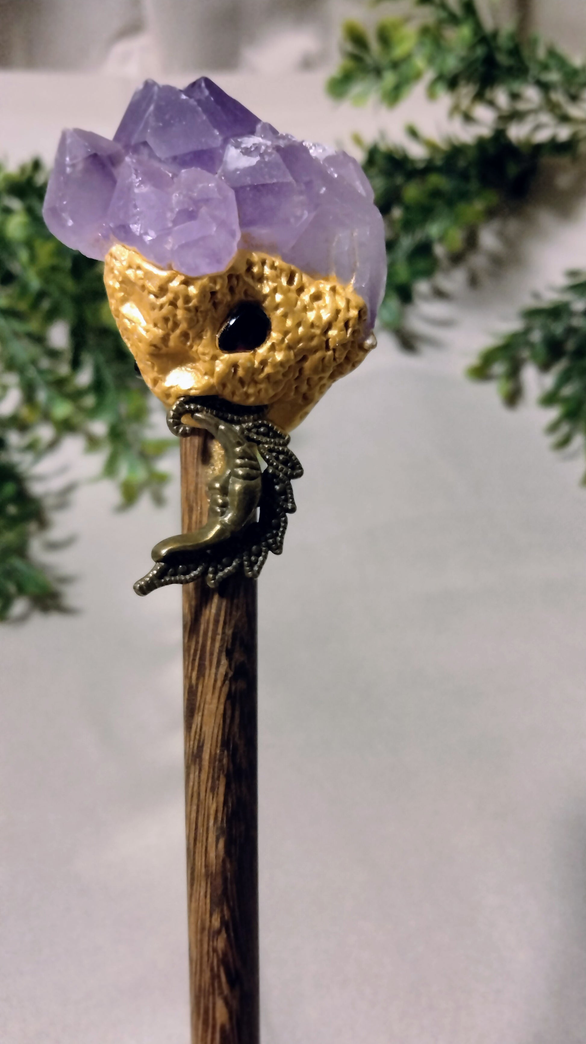 Wood Wand with Crystal - Moonsence