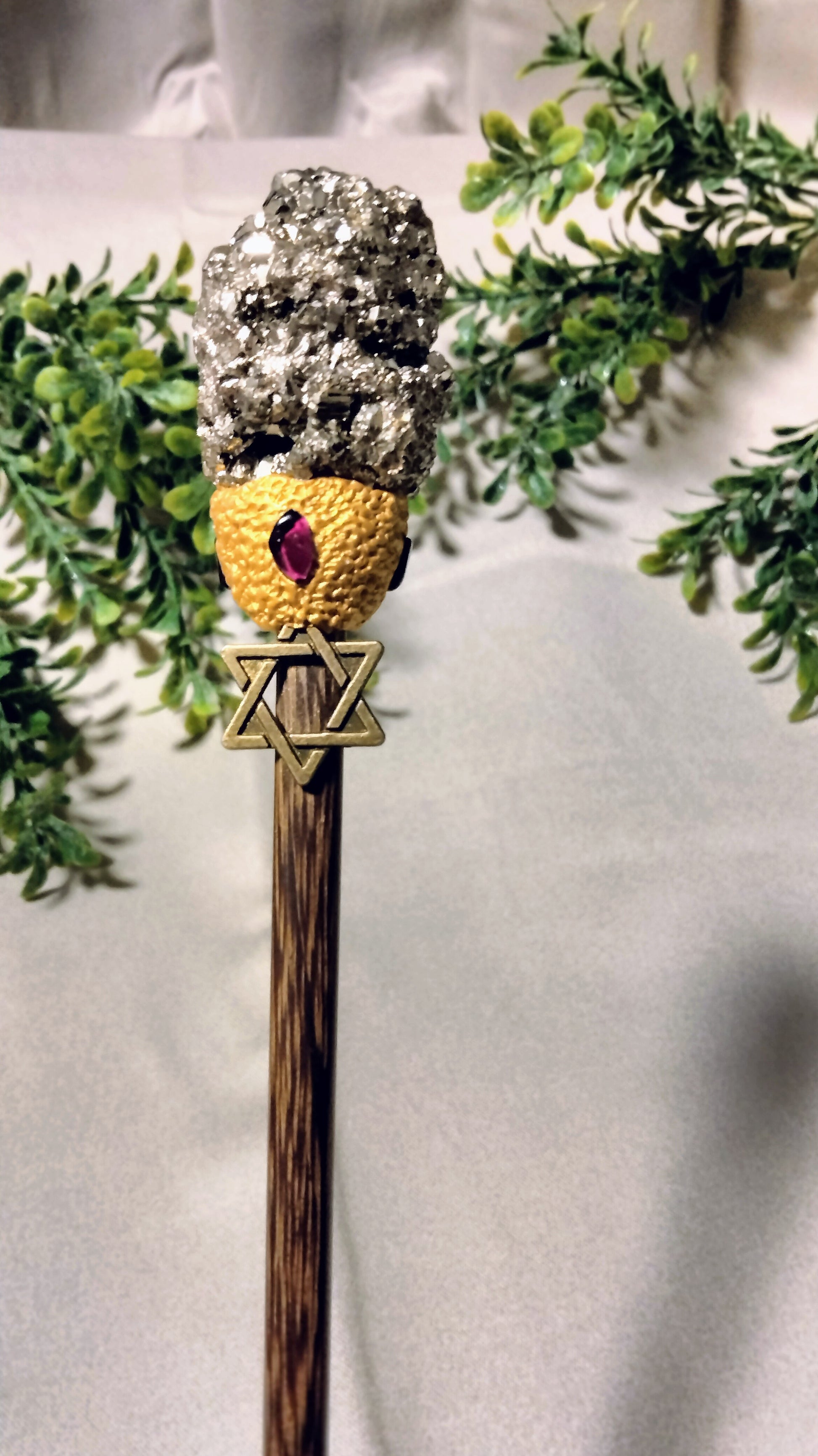 Wood Wand with Crystal - Moonsence